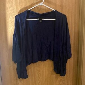 Lane Bryant Cropped Lightweight Navy Blue Cardigan - Size 26/28 - $15